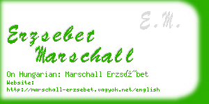 erzsebet marschall business card
